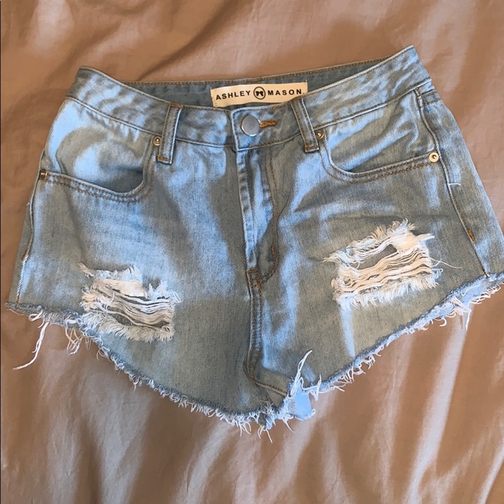 Ashley Mason Ripped Jean Shorts Size 2
